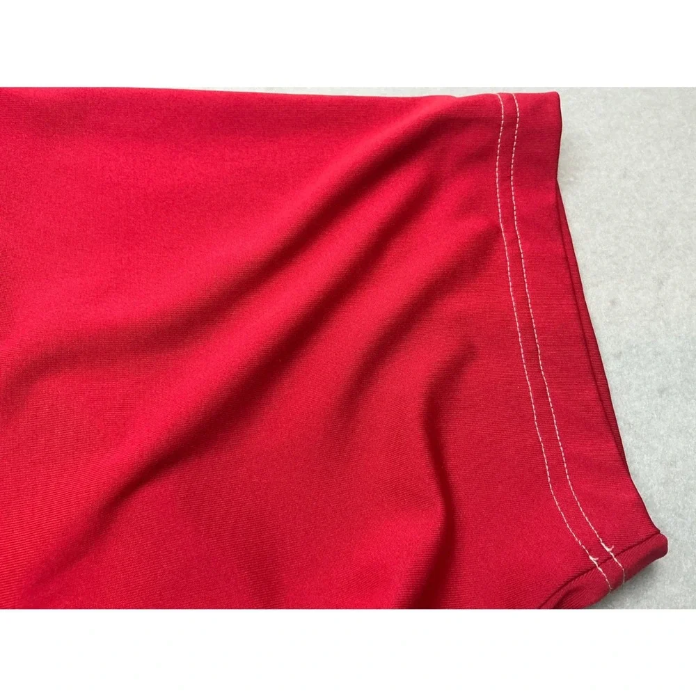 Adidas Vintage Polo Shirt Red Short Sleeve‎ Performance Golf Mens XL Z72993